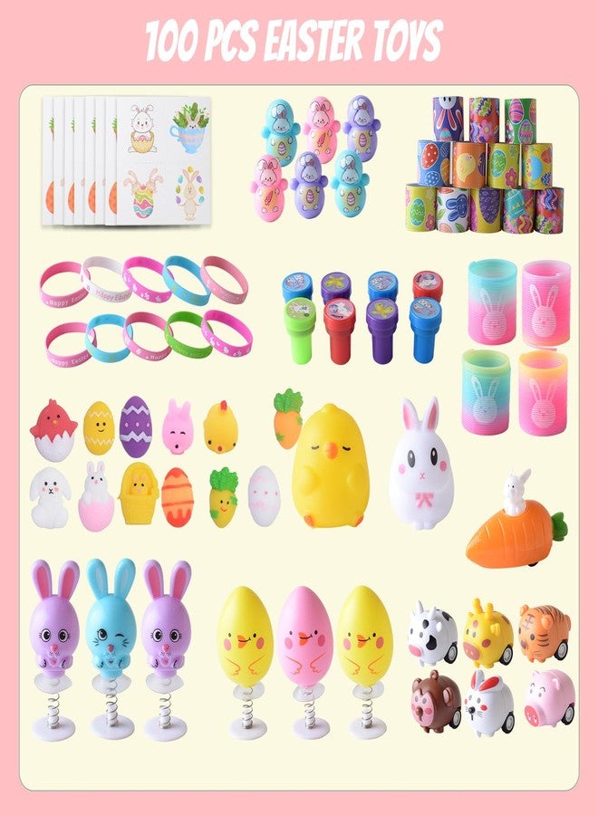 WOONOO 100PCS Easter Egg Fillers Basket Stuffers for Kids Boys Girls, Assortment Toys Bulk for Party Favors, Easter Gifts for Kids Egg Hunt Goodie Bags Stuffers Classroom Prize - Image 4